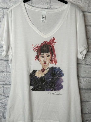 Fashionista Tee - Art Tees - "Feathers in Her Hair"